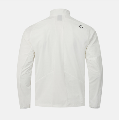 NEW DESCENTE SWISS Running Stretch Woven Zip-Up Jacket WHITE ASIAN