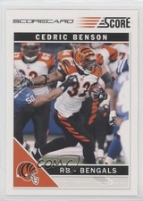 2011 Score Scorecard Cedric Benson #59 7gl