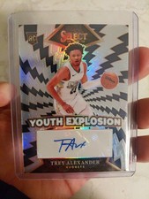 2024-25 Panini Select Basketball Auto Youth Explosion Prizm Trey Alexander 