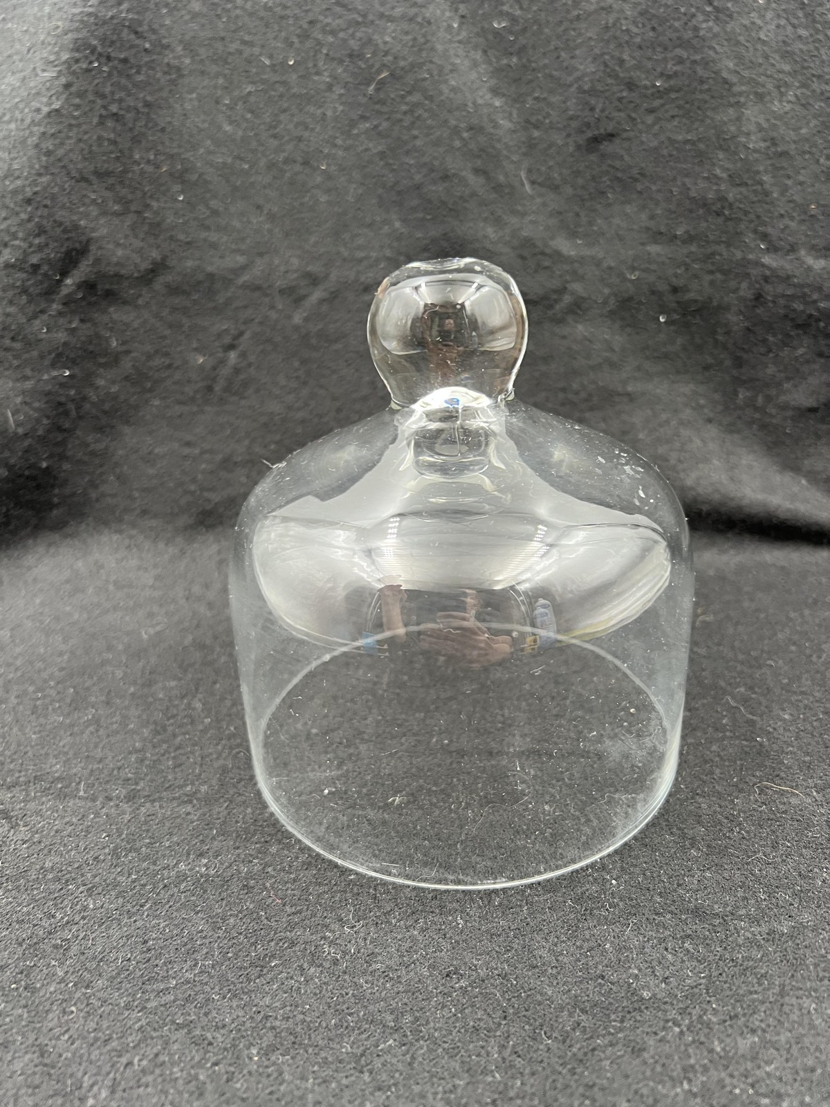 Clear Glass Cloche Dome Cover Replacement Lid Bell Jar Display Small Round Knob