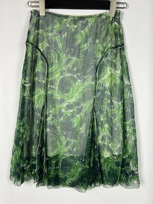 ELISA CAVALETTI  Women's A-Line Multi Color Midi Skirt Size S