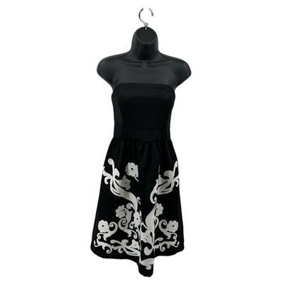 White House Black Market Strapless Fit & Flare Party Cocktail Dress WMNS 2 Black