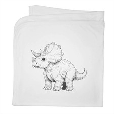 'Baby Triceratops' Cotton Baby Blanket / Shawl BY00045066 