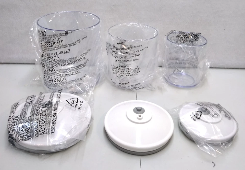 3 botes de almacenamiento al vacío de caracol ahorrador de alimentos, 80, 50 y 25 OZ envío gratuito Foto 4 de 4