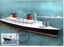 1325 FDC CARTE 1er JOUR     PAQUEBOT LE FRANCE   LE HAVRE