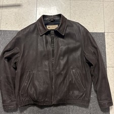 Vintage Rare Columbia Leather Bomber Jacket 1...