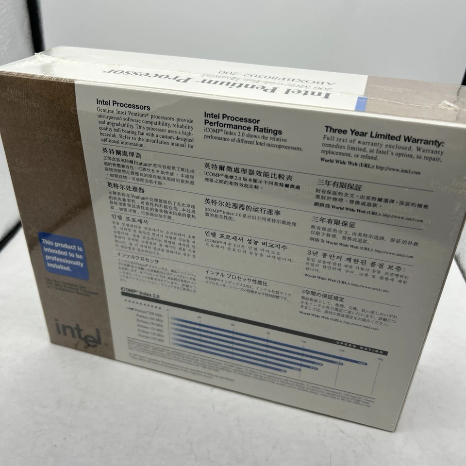 NEW Retail Box Intel Pentium Processor 200MHz CPU 1997 Collector Grade SY045 - Image 2 of 4