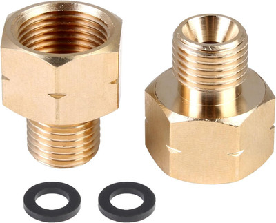 LPG Gasadapter, 2 Stück 3/8 Zoll innengewinde auf 1/4 Zoll außengewinde, Linksge