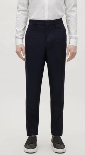 Men COS Trousers Navy 33 / L / 48 #6PR9