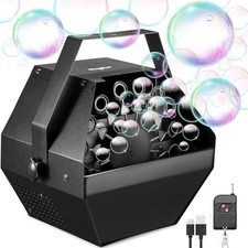 Bubble Machine, 750ml Stage Bubble Blower Metal, USB Plug in or Remote Control