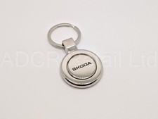 Genuine Let's Explore Skoda Keyring 6U0087010B Key Ring Trolley Token Gift Merch