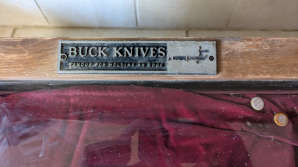 Vintage Buck Knife Dealer Display Case With Sales Pins | eBay