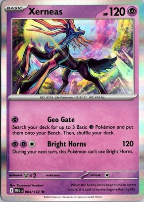 Xerneas Holo Rare ME01: Mega Evolution 064/132 NM