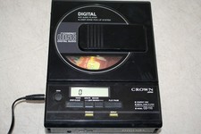 CROWN Portable Digital CD Player CD-110 Powers On- AS IS