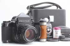Late Body Top MINT w/ Case Grip Pentax 67 6x7 TTL SMC T 105mm f2.4 Lens JAPAN