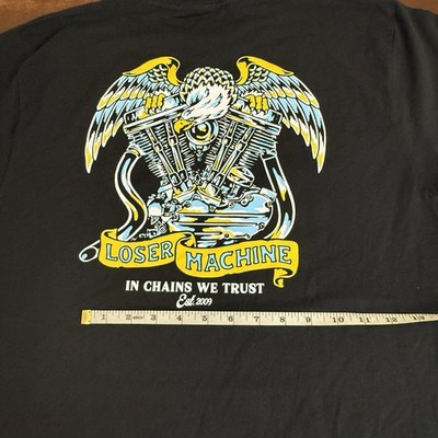 Loser Machine Company in Chains we trust shirt ''eagle engine'' grunge motorcycle