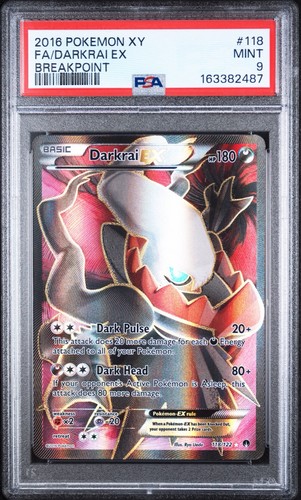 2016 Pokemon XY BREAKpoint #118 Full Art Darkrai EX PSA 9 Mint - New Cert
