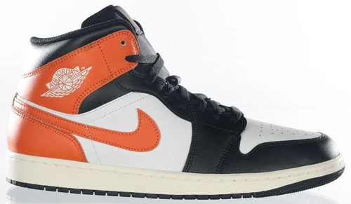 Jordan 1 Mid Orange Black Toe