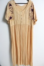 Maracuja Womens Vintage Boho Hippie Maxi Smock Festival Dress - (h38)