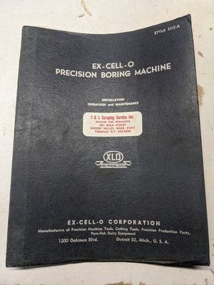 #ad EX CELL O 2112 D BORING MACHINE OPERATOR SERVICE MANUAL BOOK REPAIR PARTS LIST $137.03