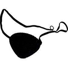 AUGENKLAPPE mit Gummiband schwarz 34000 1 St PZN 04096847