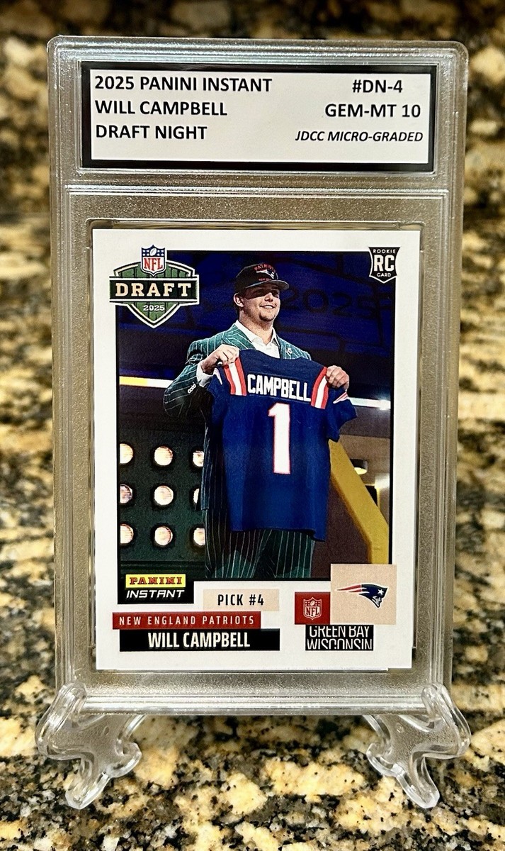北部大聖人　至高のカリスマ　プラクルバシーウィチャイ師プラリヤン　銀枠+証明書 WILL CAMPBELL 2025 PANINI DRAFT NIGHT Graded Gem-Mt 10 Rookie Card