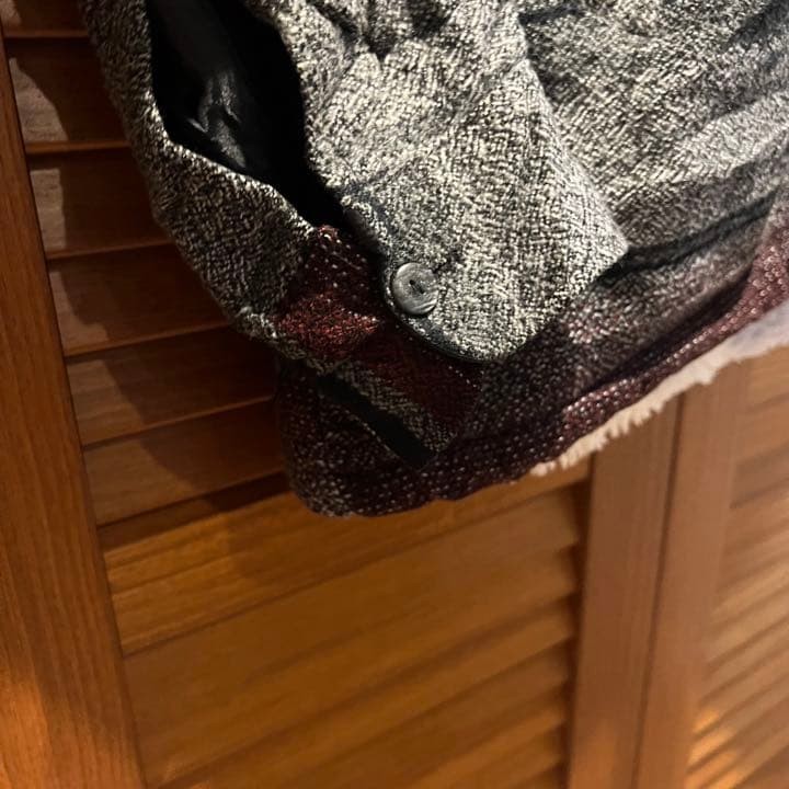 FERRE Native Pattern Boa Jacket XXL Gray Gradient… - image 5