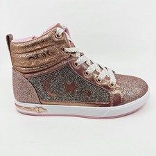 Skechers Shoutouts Starry Alighned Rose Gold Kids Girls Size 3 Sneakers
