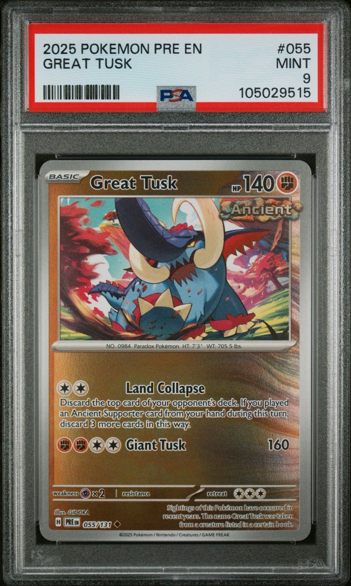 Pokémon TCG: Great Tusk 055/131 Reverse Holo Prismatic Evolutions