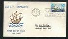 Canada #482, 1968 5¢ Nonsuch Caneco FDC VF with insert