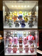 Action Figure Display Case 2 Pack 3 Tier LED Light Clear Acrylic Minifigures Box