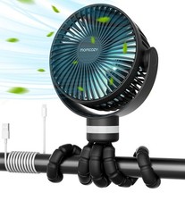 Portable Stroller Fan, 8000Mah, 27H Ultra-Long Battery Life, Detachable 4 Speed