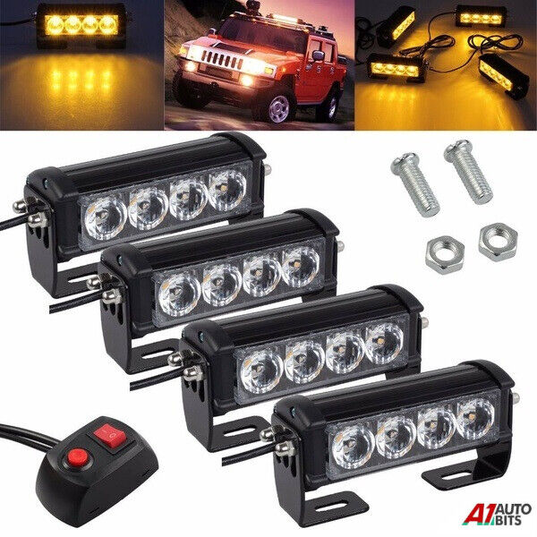 Amber 16 LED Ranking TOP8 Flashing Grill Lights Warning Recovery Bar Breakdow Popular