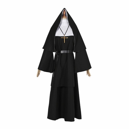 Para Hombres Halloween La Monja Valak Disfraz Adulto Zombie Monja Vestido Elegante Conjunto - Imagen 2 de 11