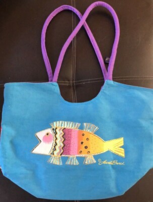 Laurel Burch FISH SPARKLY Tote Bag - 13'' by 17'' NWOT