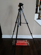 Vintage Coastar TR-6 Camera Tripod Aluminum Heavy Duty  62" Max Height, A+