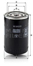 MANN-FILTER W 940/25 ÖLFILTER FÜR ARO AUDI MULTICAR ROVER SEAT VOLVO VW