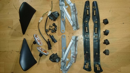 VW T5 Motorhaube Blende Kotflügel Halter Spritzdüsen REST TEILE VOM UMBAU