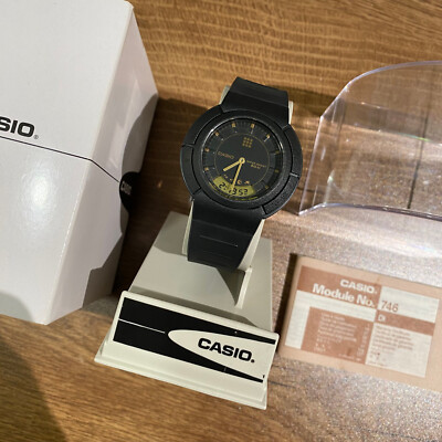 Casio AW-55 Data Bank Dual Time Rare Vintage Digital Watch NOS