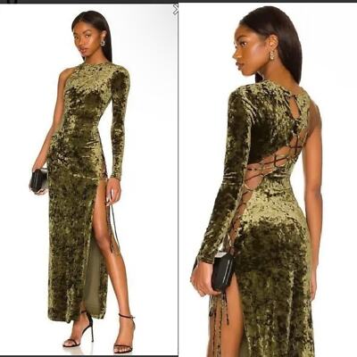revolve green velvet dress New Life