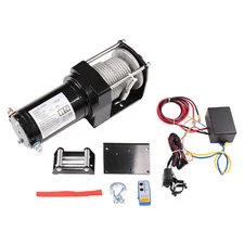 2500LBS Electric Winch Steel Cable Offroad Remote Control 12V ATV UTV