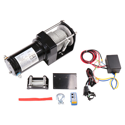 2500LBS Electric Winch Steel Cable Offroad Remote Control 12V ATV UTV