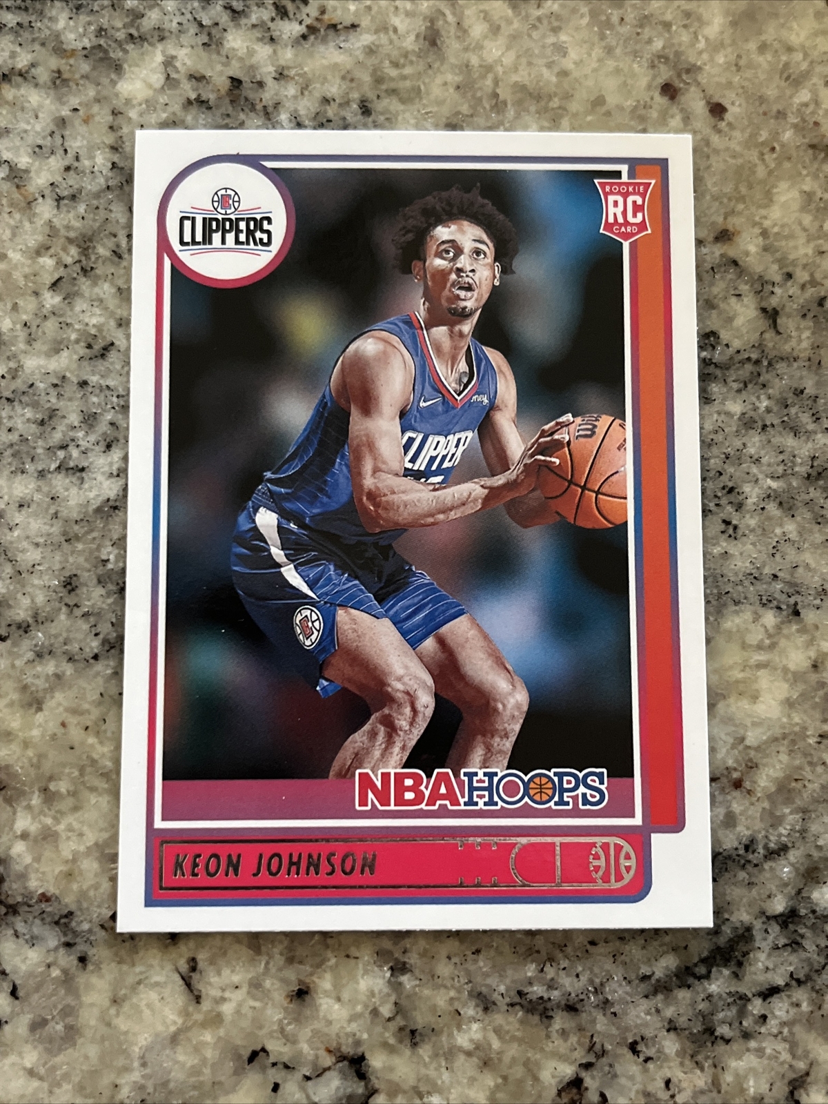 Keon Johnson 2021-22 Panini NBA Hoops Rookie Base  #205 Los Angeles Clippers C5