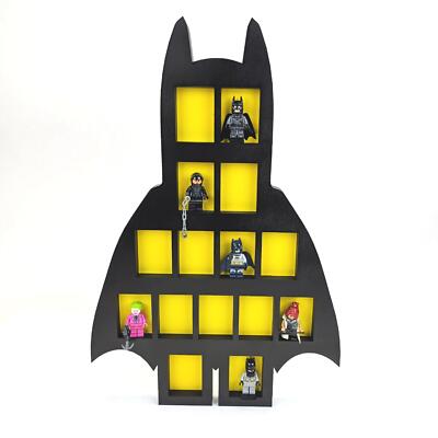 LEGO Minifigure Wall Display Case Batman 15 Figure Hanging Stand Cabinet  - Main Image
