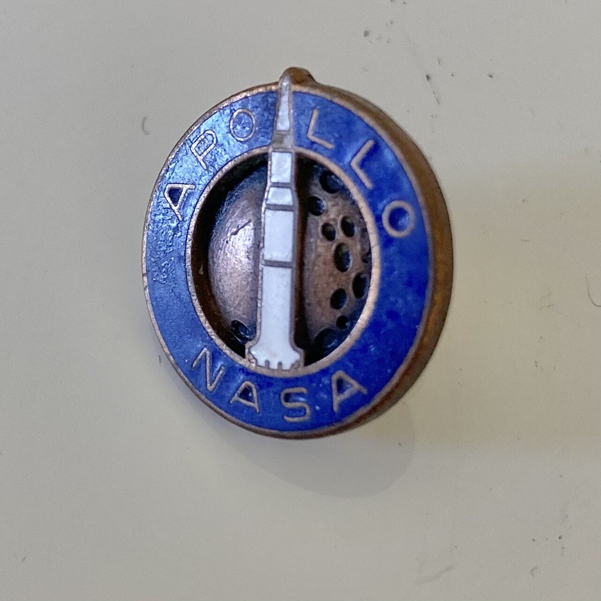 1969’s★ NASA★ アポロ11号★ヒューストン関係者用Tie-Pin Vintage Nasa Apollo 1 Tie Pin Enamel Lapel 1960s Space Rare ANTAYA