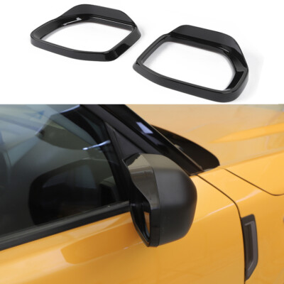Side Door Mirror Eyebrow Frame Guard Cover Trim For Ford Bronco Sport 21+ Black