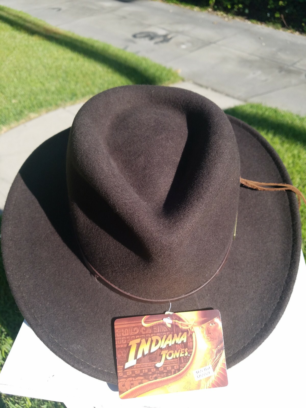 Indiana Jones Chocolate Brown Felt Fedora Hat Size Large  -image