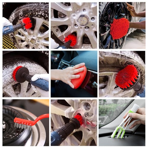 Auto Detailing Cleaning Kit Car Detailing Brush Wash Engine for Wheel Clean Set - Picture 36 of 54
