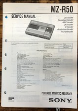 Sony MZ-R50 Mini Disc Player Service Manual Original 