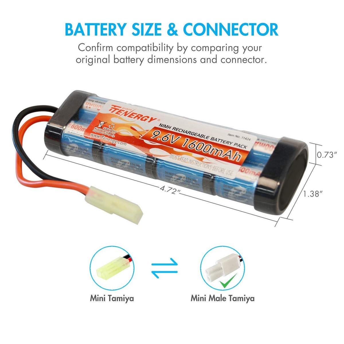 Conrad Energy Batteria Ricaricabile Per Ricevitore NiMh 6 V 1800 MAh Side By Side Con Terminali A Saldare 63674076